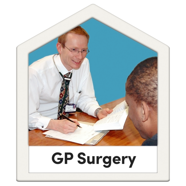 Image of a doctor and patient talking