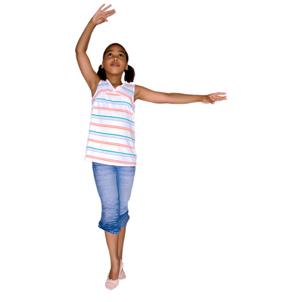 A girl dancing