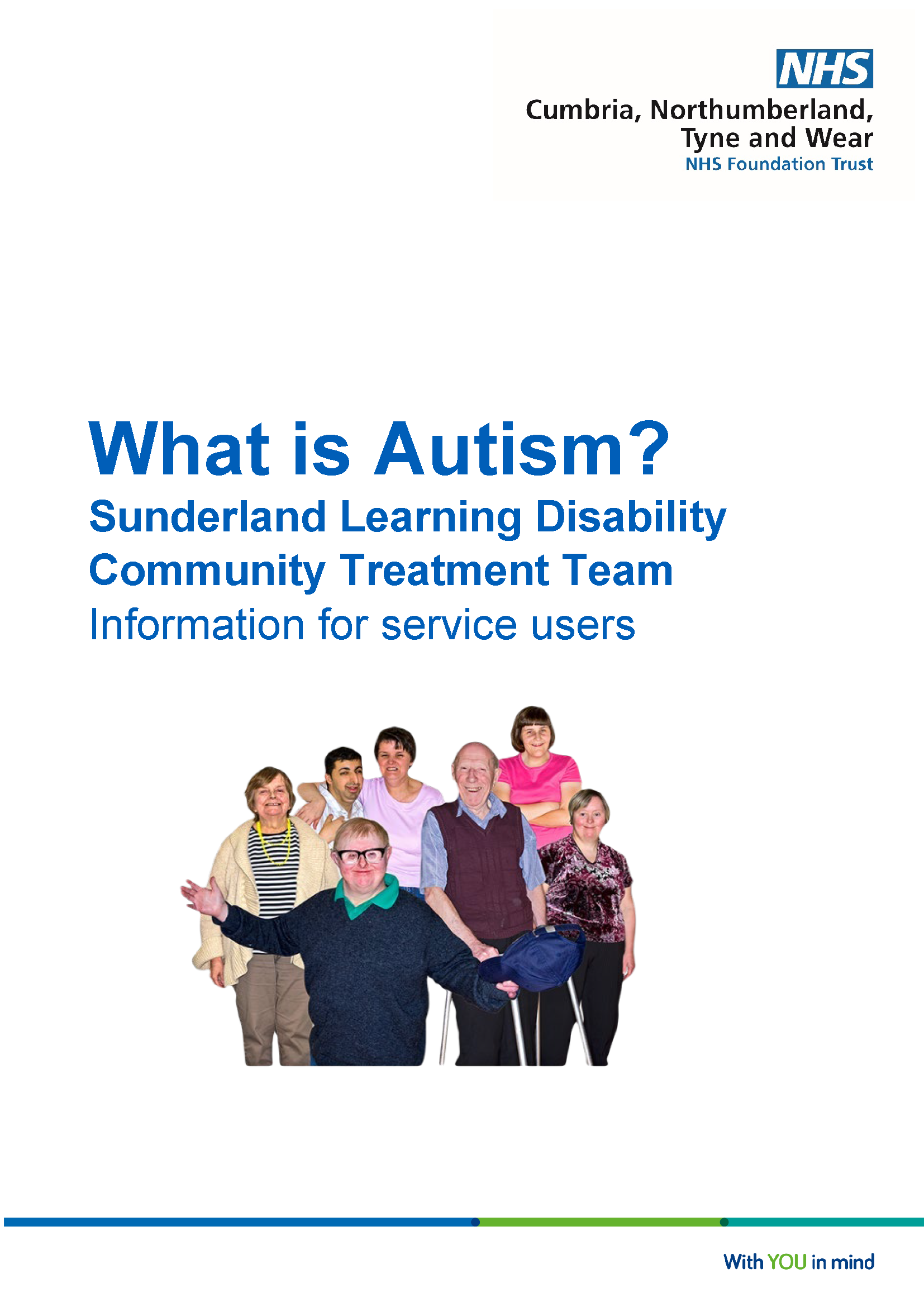 Front cover of the What is autism? leaflet 