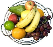 A fruit bowl with a variety of fruit