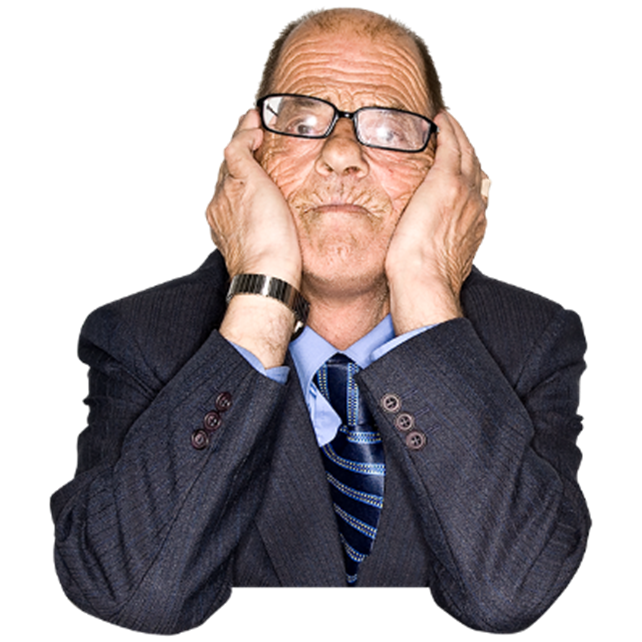 Someone looking worried