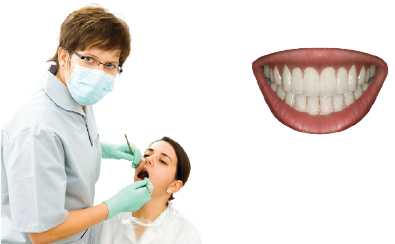 A dentist and a person with a big smile showing their teeth