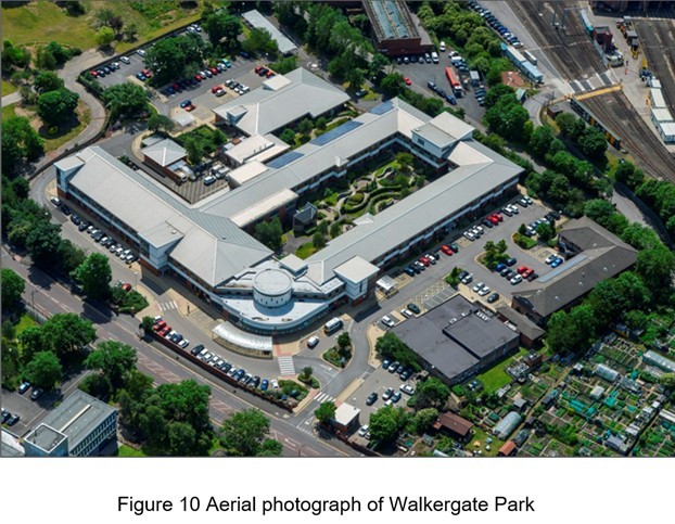 Walkergate Park aerial view