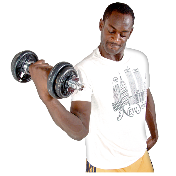 A person lifting weights