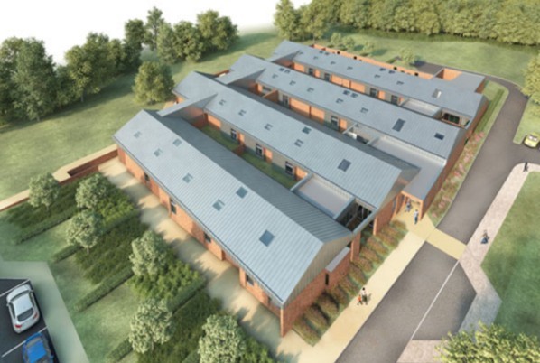 Arial impression of Mitford unit