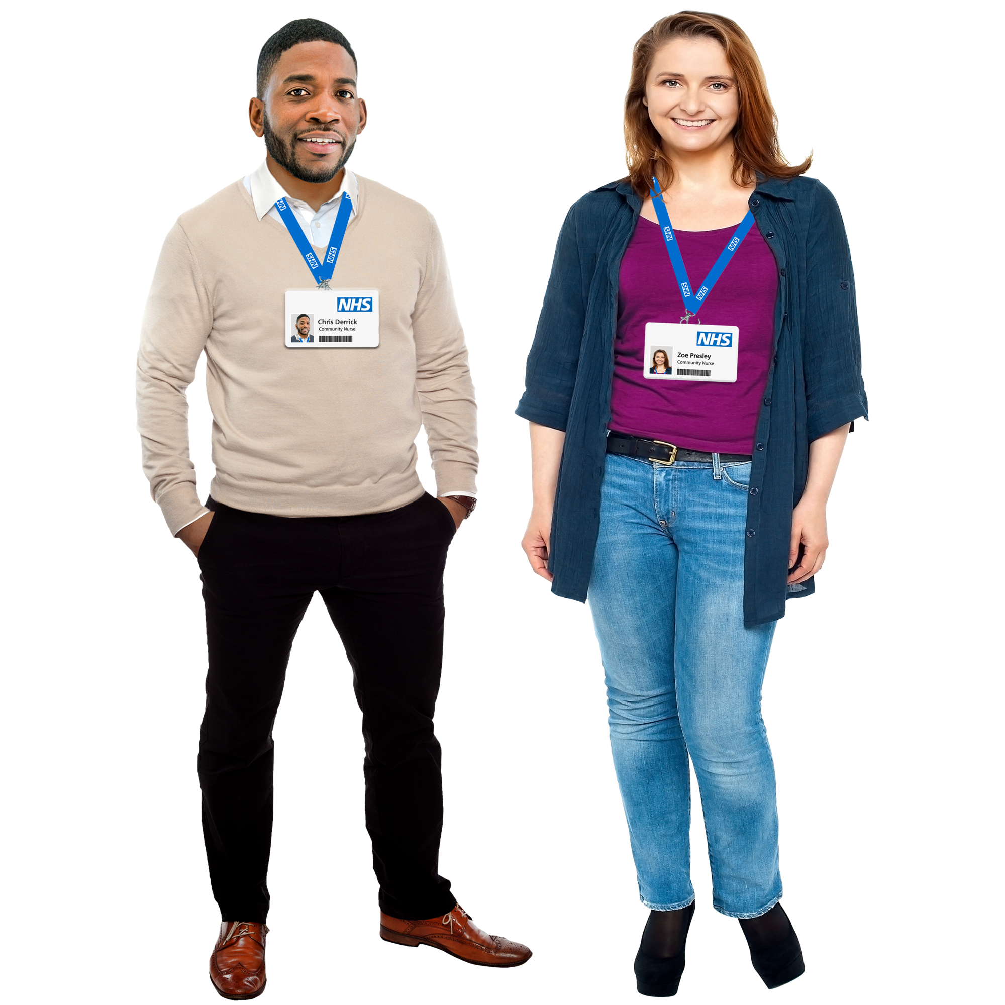 A photo of two community staff standing next to each other