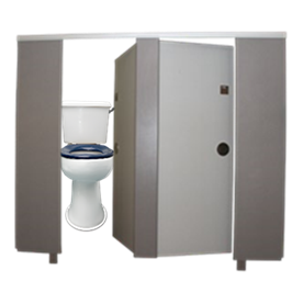 A toilet cubicle