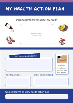 Image of a health action plan