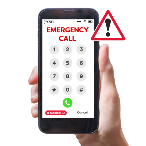 Mobile phone with emergency call