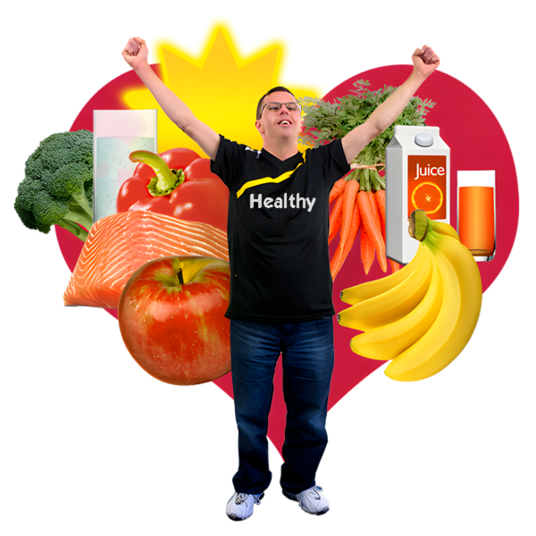 A young person wearing a t-shirt with 