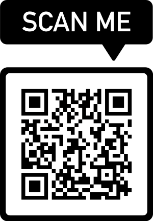 A QR code with the words Scan Me above