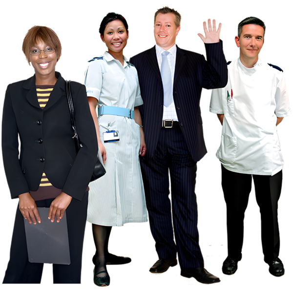 A group of NHS staff