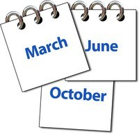 A calendar of months