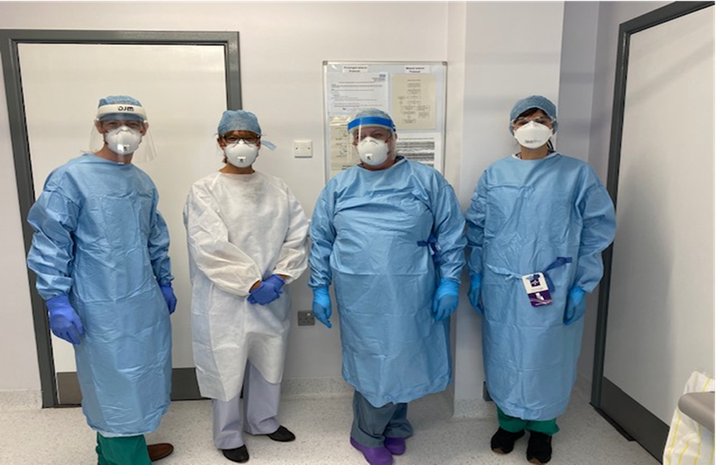 40 members of ECT staff wearing full PPE