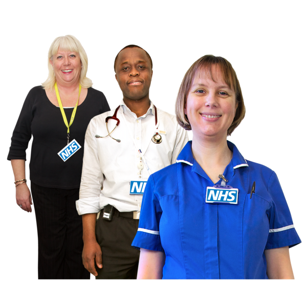 A group of NHS staff